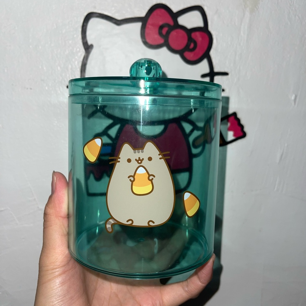 Pusheen jar with lid container